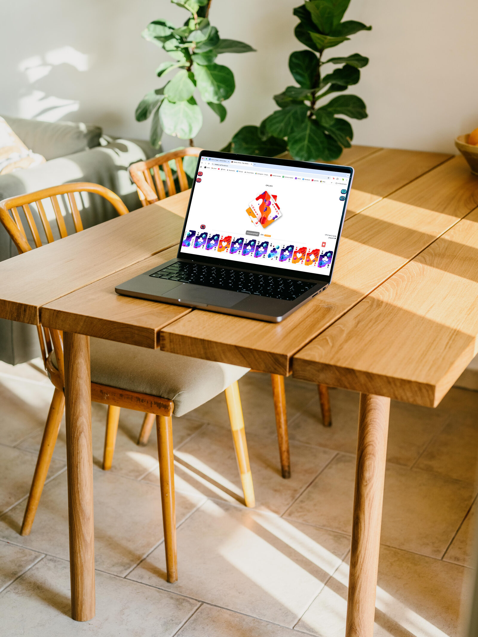 Card game being played in East Africa